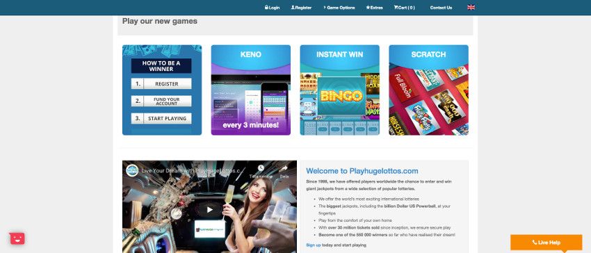 playhugelottos mobile site