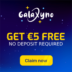 Latest no deposit bonus from Galaxyno