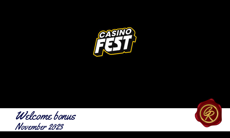 Latest CasinoFest recommended bonus November 2023, 500 Free spins