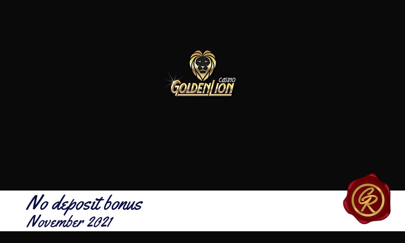 Latest no deposit Golden Lion Casino registration bonus November 2021, 25 Free spins