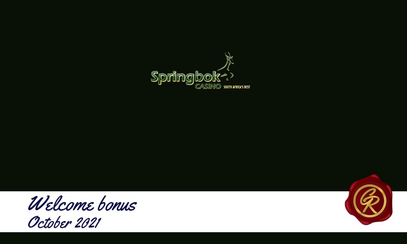 Latest Springbok Casino recommended bonus October 2021