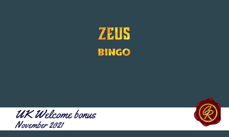 Latest UK Zeus Bingo recommended bonus November 2021, 500 Bonus spins