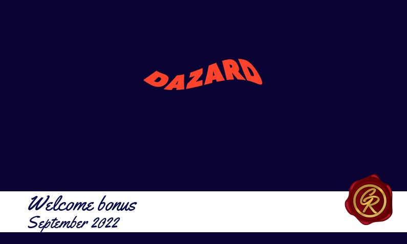 New recommended bonus from Dazard September 2022, 100 Bonus spins